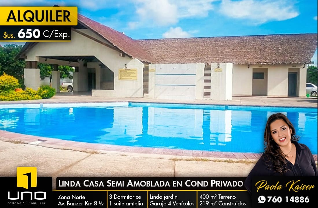 Casa en Carretera Norte en Santa Cruz de la Sierra 4 dormitorios 3 baños 4 parqueos Foto 1