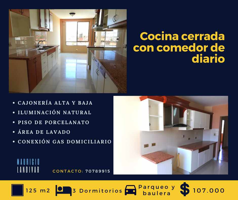 Departamento en Sarco en Cochabamba 3 dormitorios 2 baños 1 parqueos Foto 3