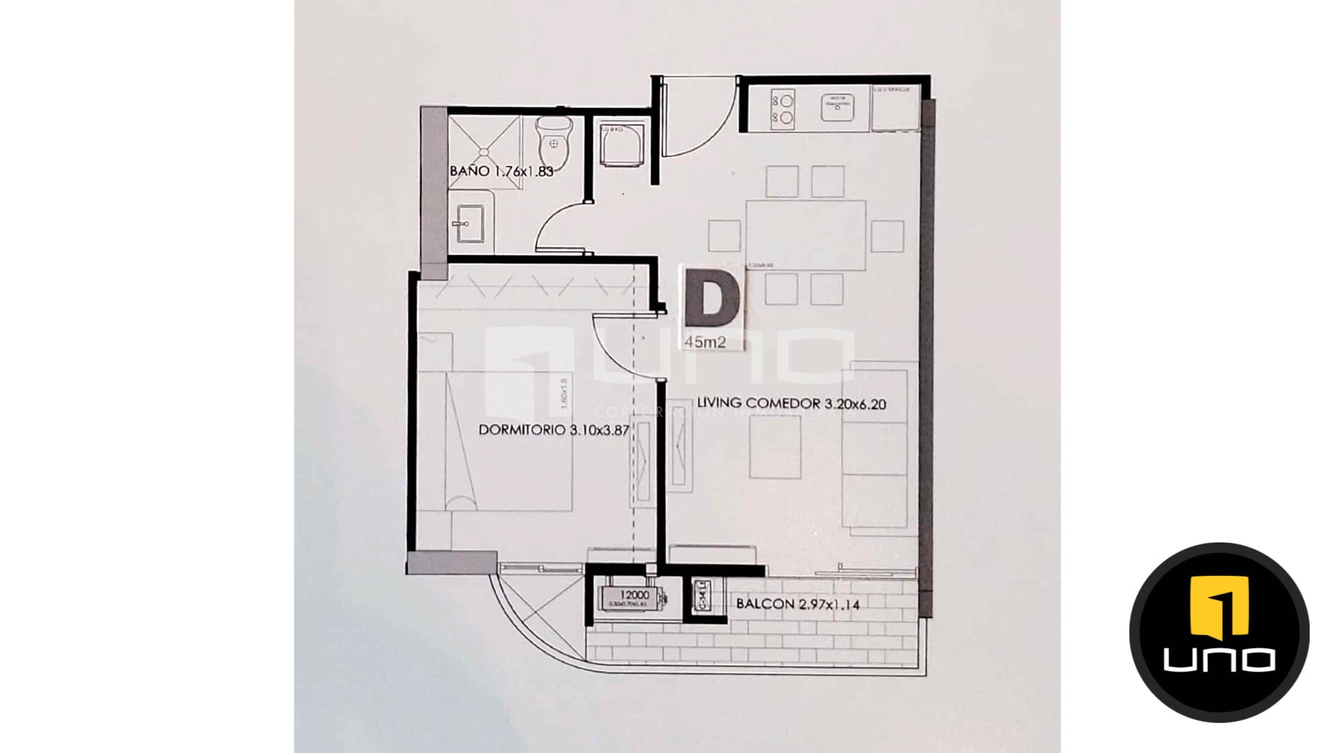 Departamento en Equipetrol en Santa Cruz de la Sierra 1 dormitorios 1 baños 1 parqueos Foto 2