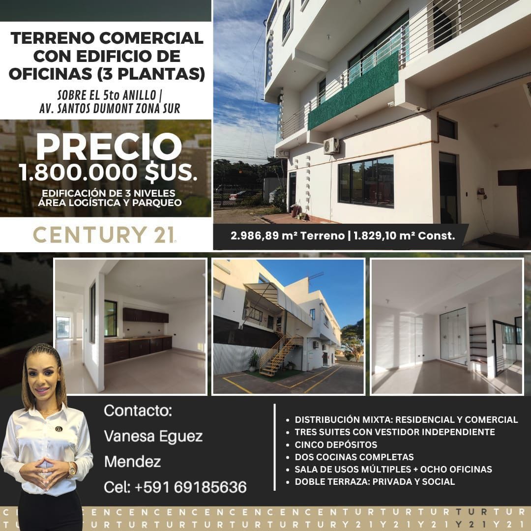 Edificio en Entre 4to y 5to anillo Sur en Santa Cruz de la Sierra 11 dormitorios 6 baños 15 parqueos Foto 1