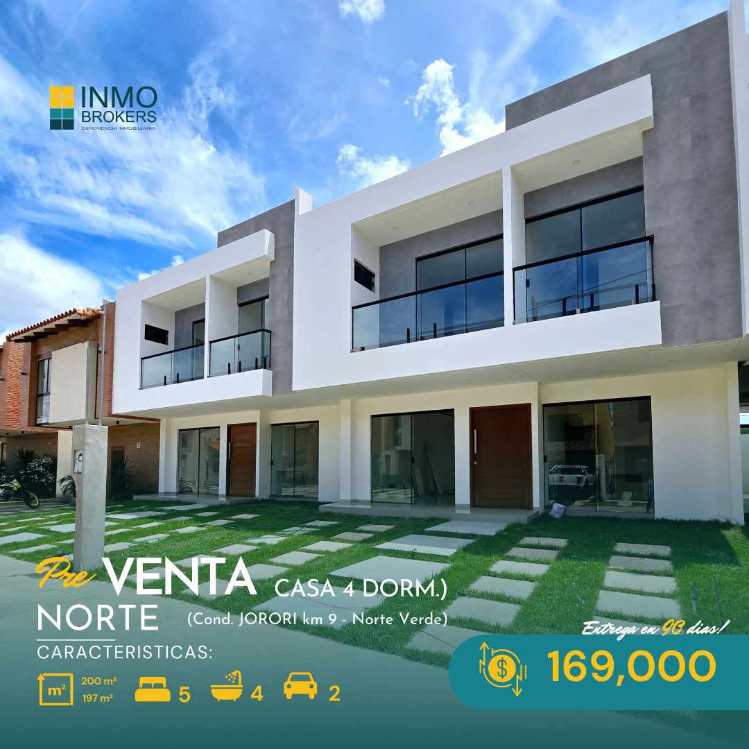Casa PRE-VENTA
Zona Norte 
Condominio JORORI Norte
Km. 9 - Norte Verde Foto 1
