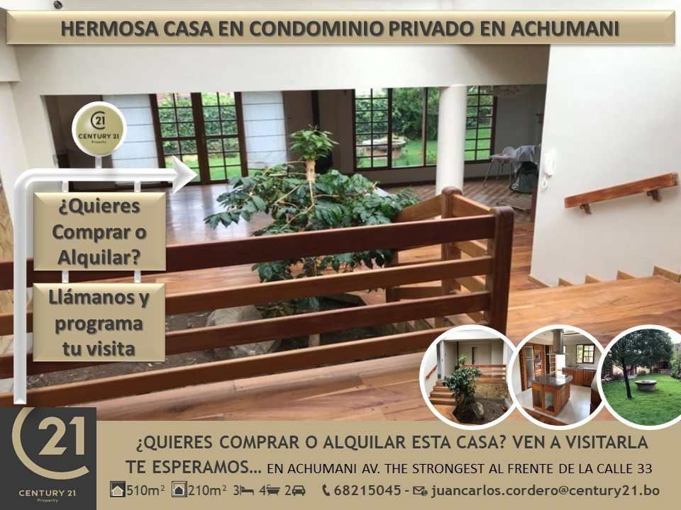 Casa en Achumani en La Paz 3 dormitorios 5 baños 2 parqueos Foto 1
