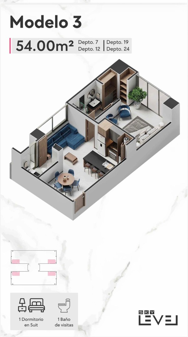 Departamento en VentaEquipetrol , Santa Cruz , SKY LEVEL 1 dormitorios 2 baños 1 parqueos Foto 16