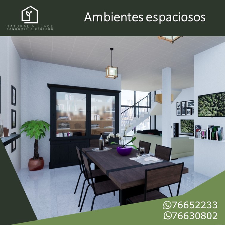 Casa Casas 3 Dormitorios Condominio Natural Village (Av. Banzer y Km 8.5 entrando 6 km por Mainter) Foto 6