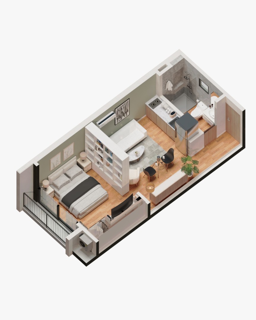 Departamento en Venta9no Anillo  1 dormitorios 1 baños 1 parqueos Foto 10