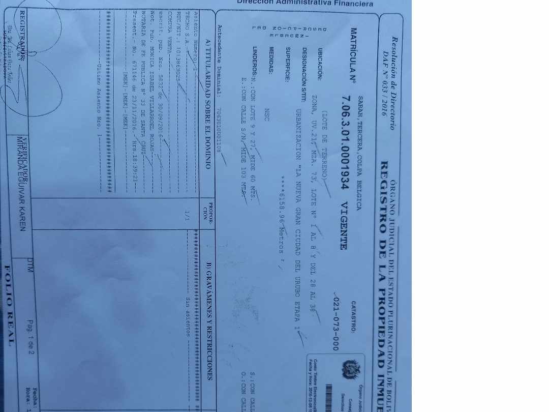 En Venta a $us 15,000 Foto 1