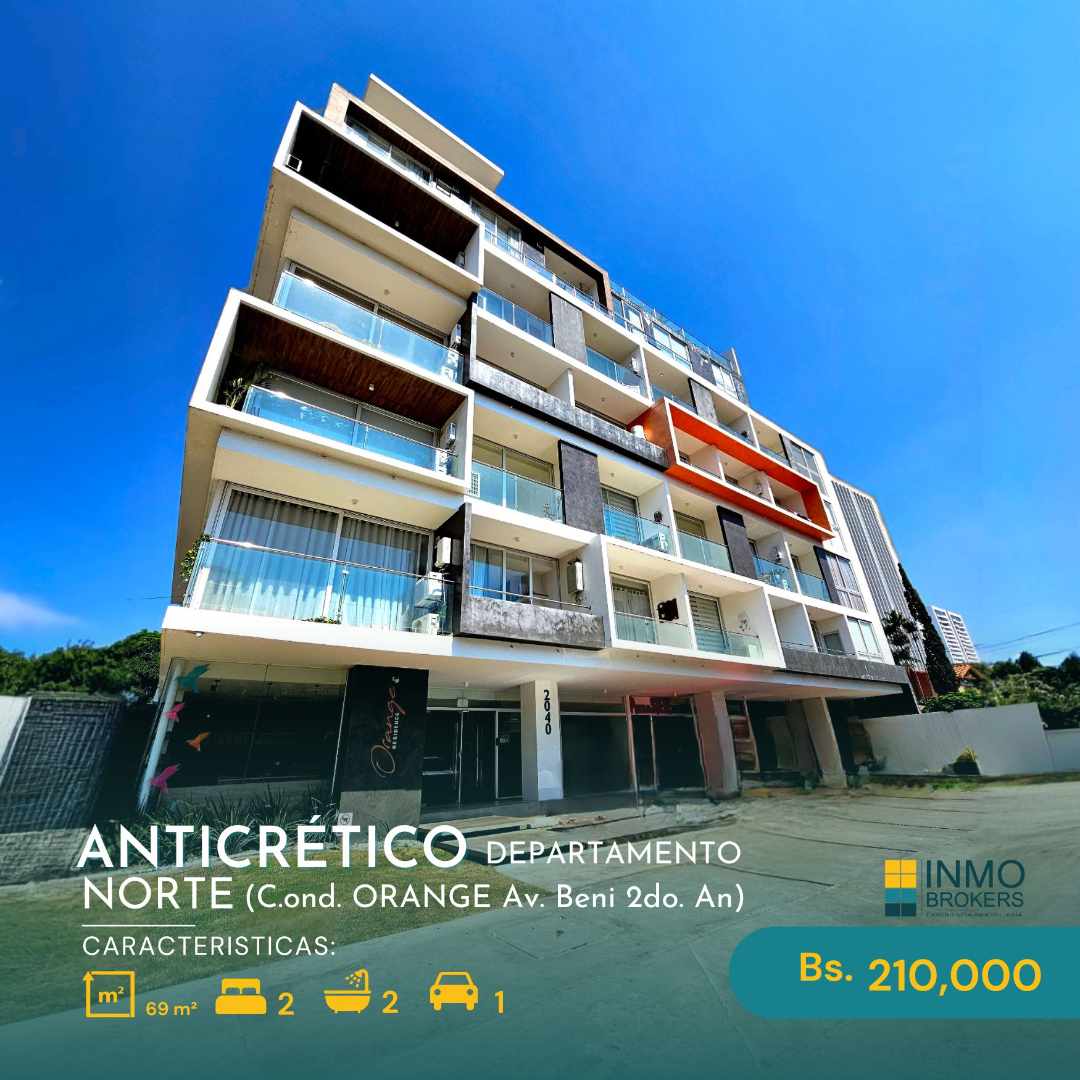 Departamento 

ZONA NORTE
Av. Beni entre 2do y 3er anillo
CONDOMINIO ORANGE Foto 1