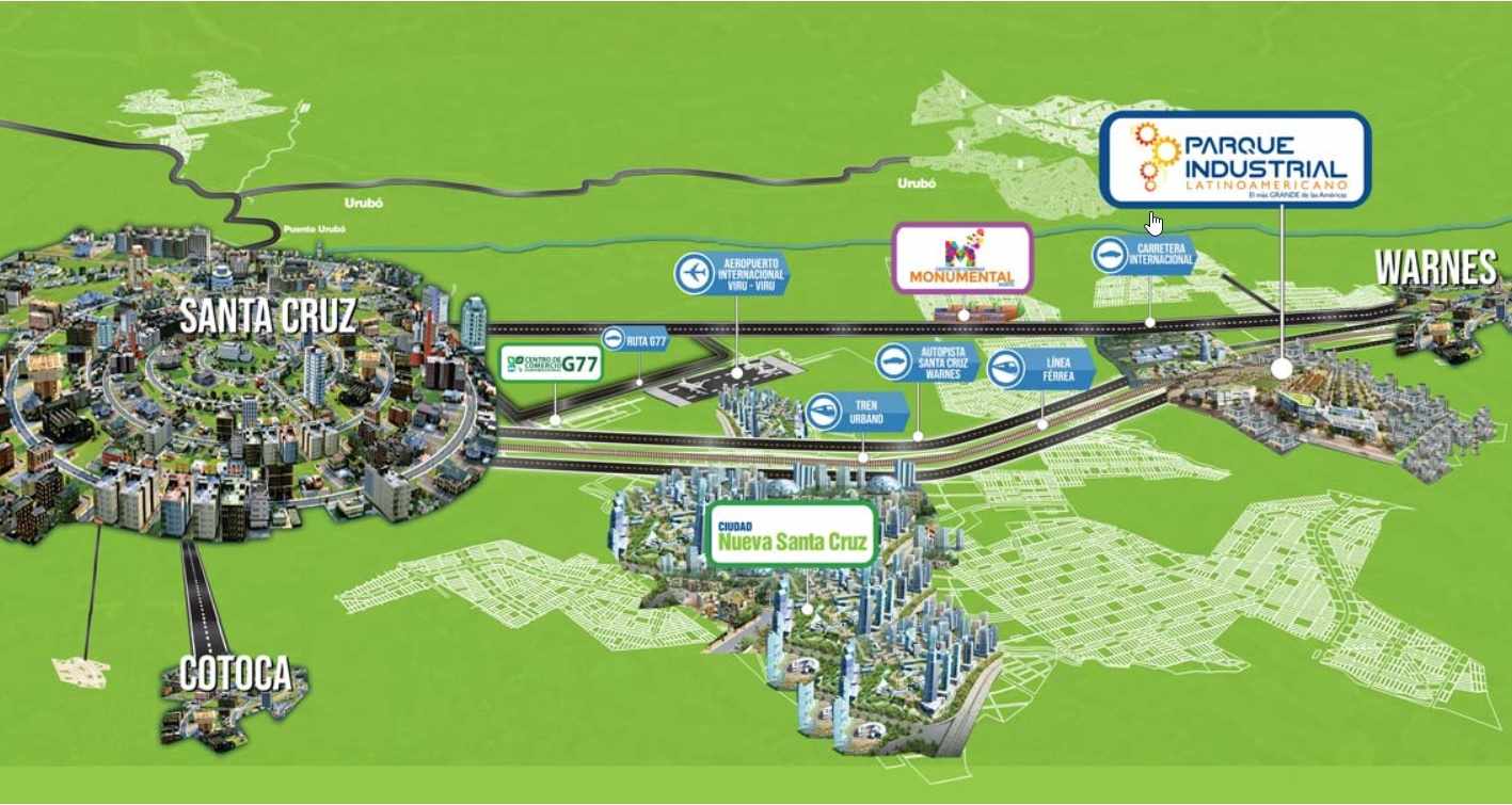 Terreno en Parque Industrial Latinoamericano en Warnes    Foto 6