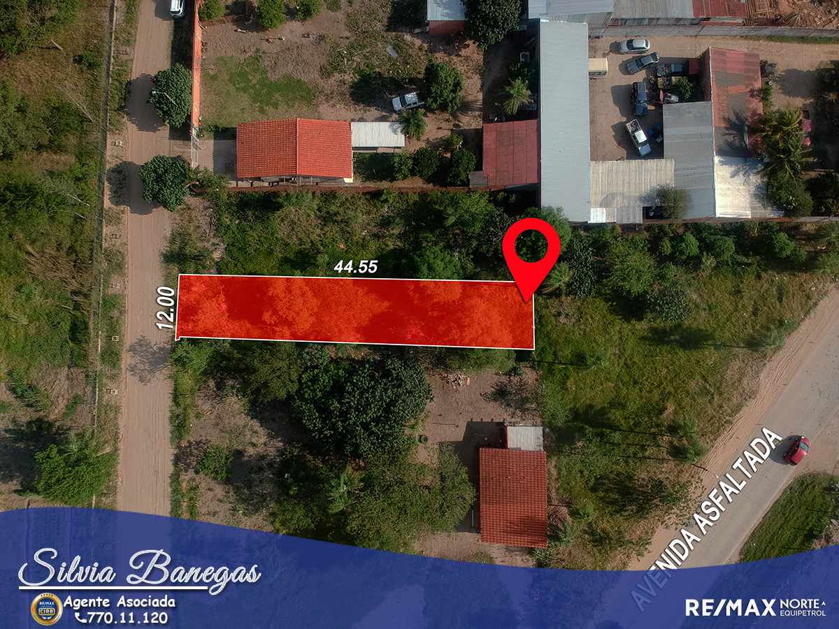 Terreno Zona Norte. Av. Banzer, entrando por La Chonta, pasando el Cond. Las Brisas y Triplex, a media cuadra de avenida asfaltada.Al frente del comedor de la Facultad de Ciencias Agrícolas UAGRM Foto 5