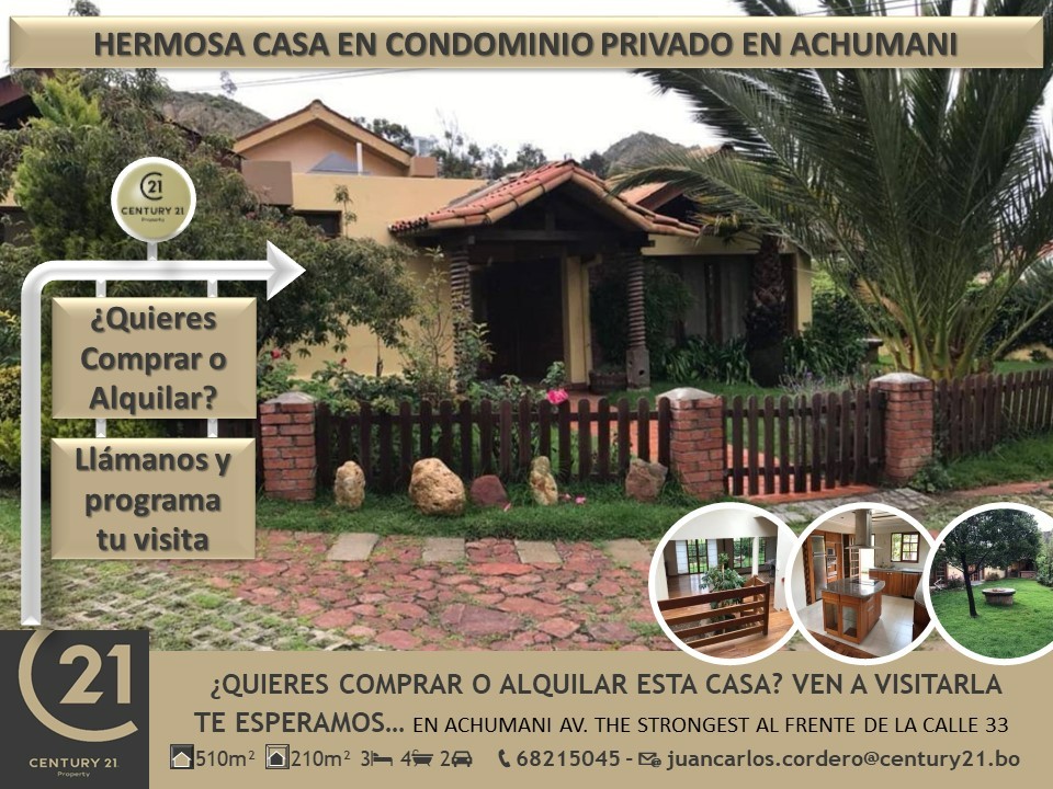 Casa en Achumani en La Paz 3 dormitorios 5 baños 2 parqueos Foto 2