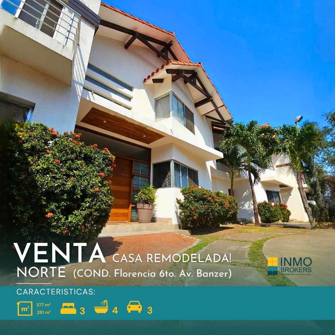 Casa en Entre 5to y 6to anillo Norte en Santa Cruz de la Sierra 3 dormitorios 3 baños 2 parqueos Foto 1