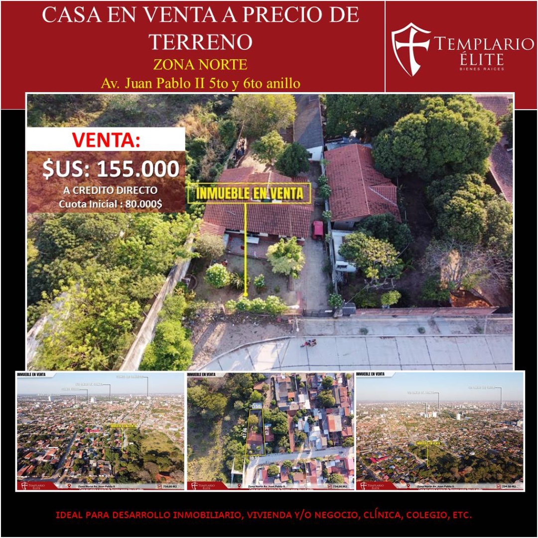 Terreno en VentaAv Juan Pablo || 5to y 6to anillo     Foto 1