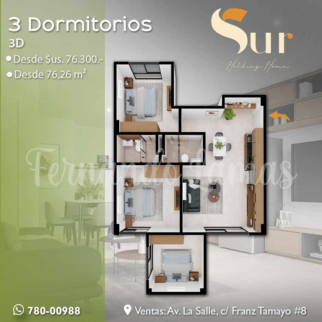 Departamento en VentaAvenida El trompillo, calle Tacna 1 dormitorios 1 baños  Foto 11