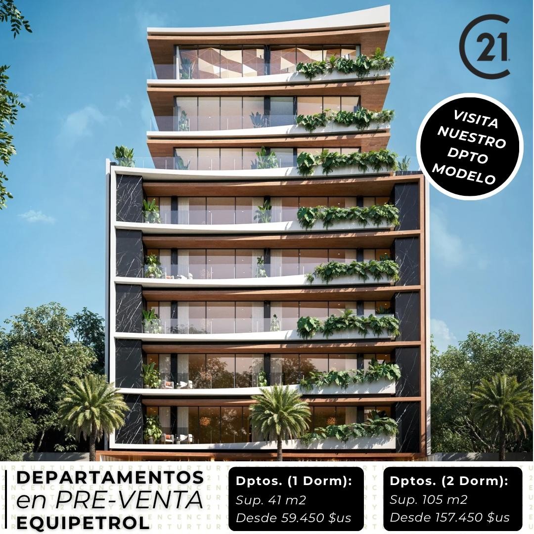 Departamento en VentaEquipetrol, 2do. y 3er. anillo Dptos. en PRE-VENTA  1 dormitorios 1 baños 1 parqueos Foto 1