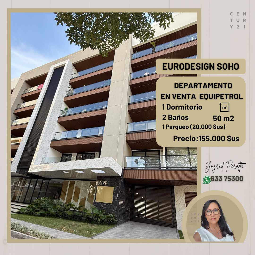 Departamento en VentaEquipetrol, calle 5 Edif. Eurodesign Soho 1 dormitorios 2 baños 1 parqueos Foto 1
