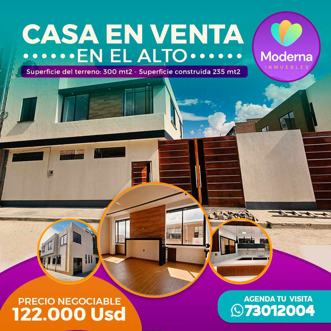 Casa en VentaZona: Las Delicias- El Alto, Direccion: Entre Av. Amor de Dios y Calle Kiswaras 5 dormitorios 3 baños 4 parqueos Foto 1