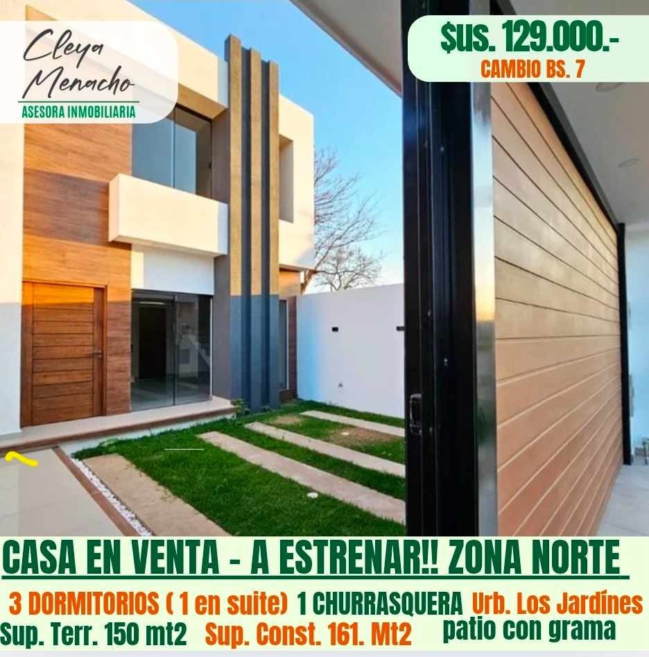 Casa en Carretera Norte en Santa Cruz de la Sierra 3 dormitorios 3 baños 2 parqueos Foto 1