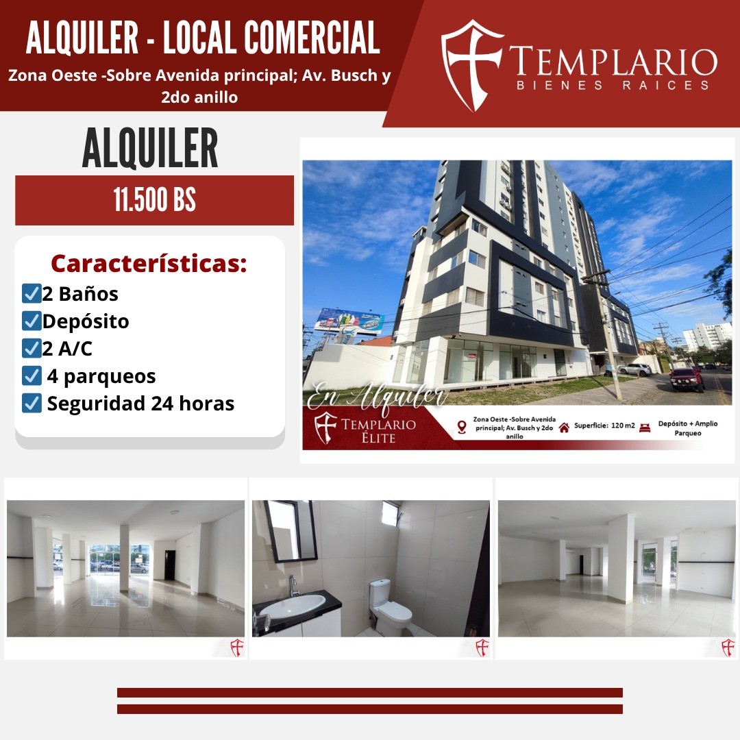Local comercial Av busch y 2do anillo en plena esquina  Foto 7