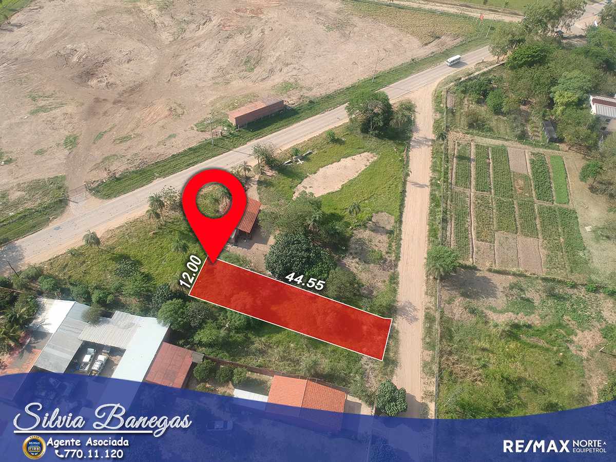 Terreno Zona Norte. Av. Banzer, entrando por La Chonta, pasando el Cond. Las Brisas y Triplex, a media cuadra de avenida asfaltada.Al frente del comedor de la Facultad de Ciencias Agrícolas UAGRM Foto 3