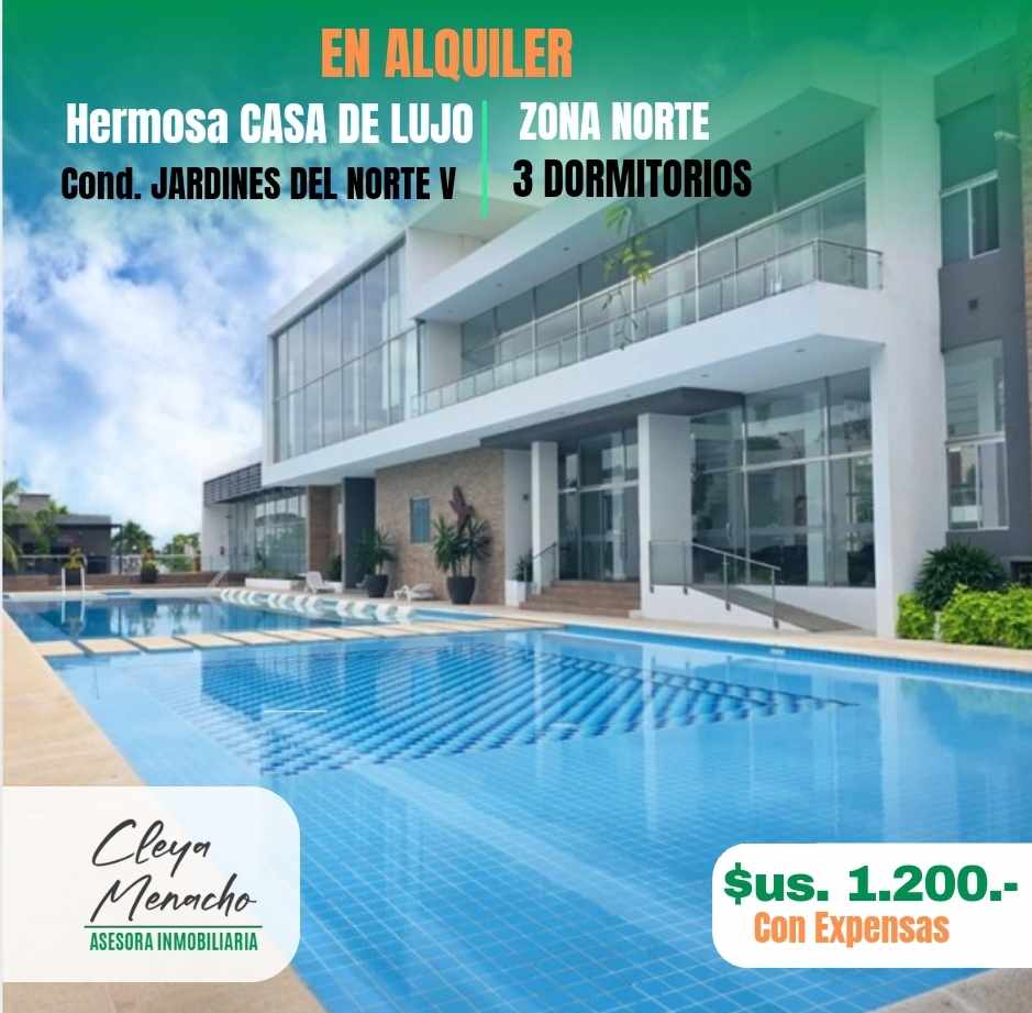 Departamento en Entre 8vo y 9no anillo Norte en Santa Cruz de la Sierra 3 dormitorios 4 baños 2 parqueos Foto 1