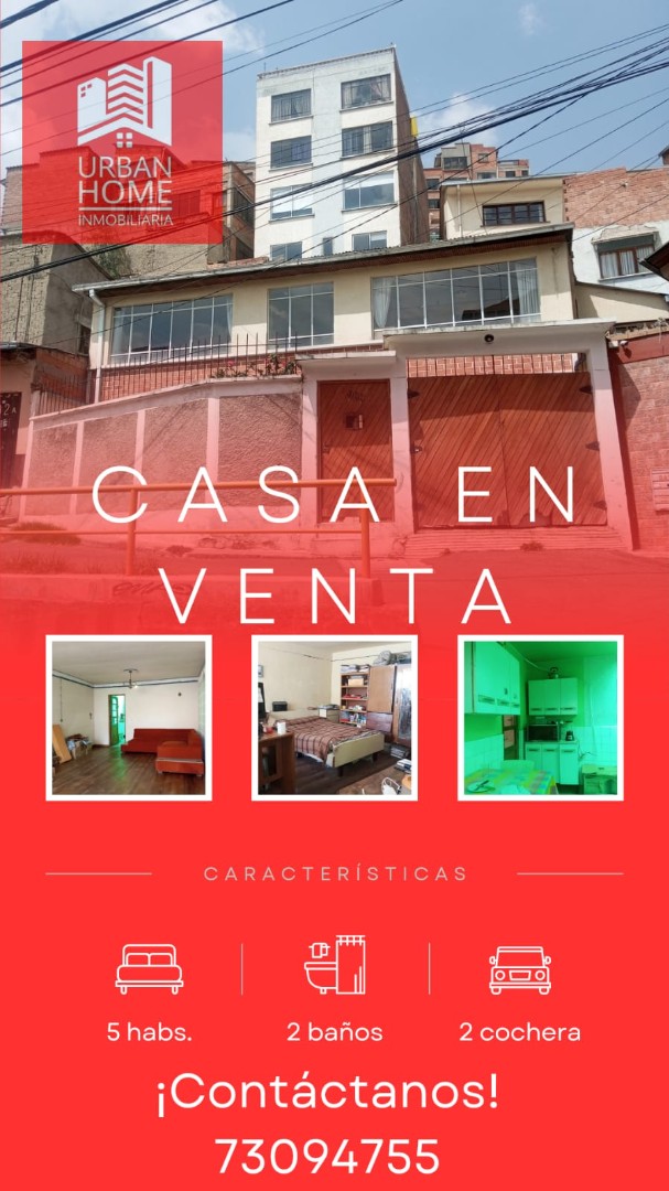 Casa en San Pedro en La Paz 5 dormitorios 2 baños 2 parqueos Foto 1