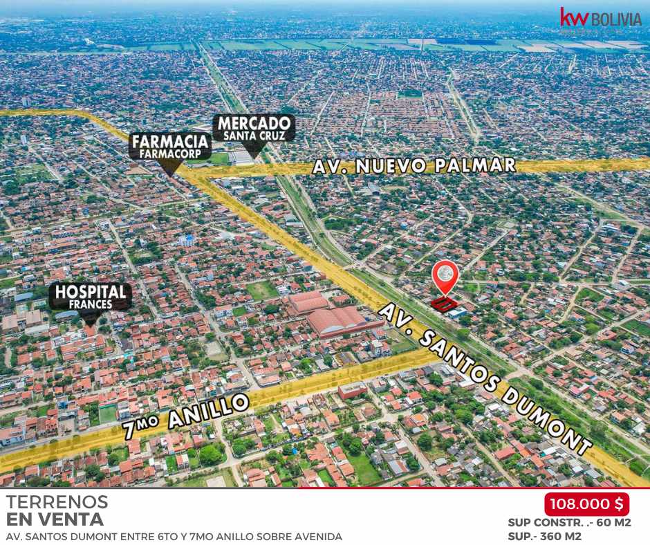 Terreno en VentaSantos Dumont entre 6to y 7mo anillo    Foto 2