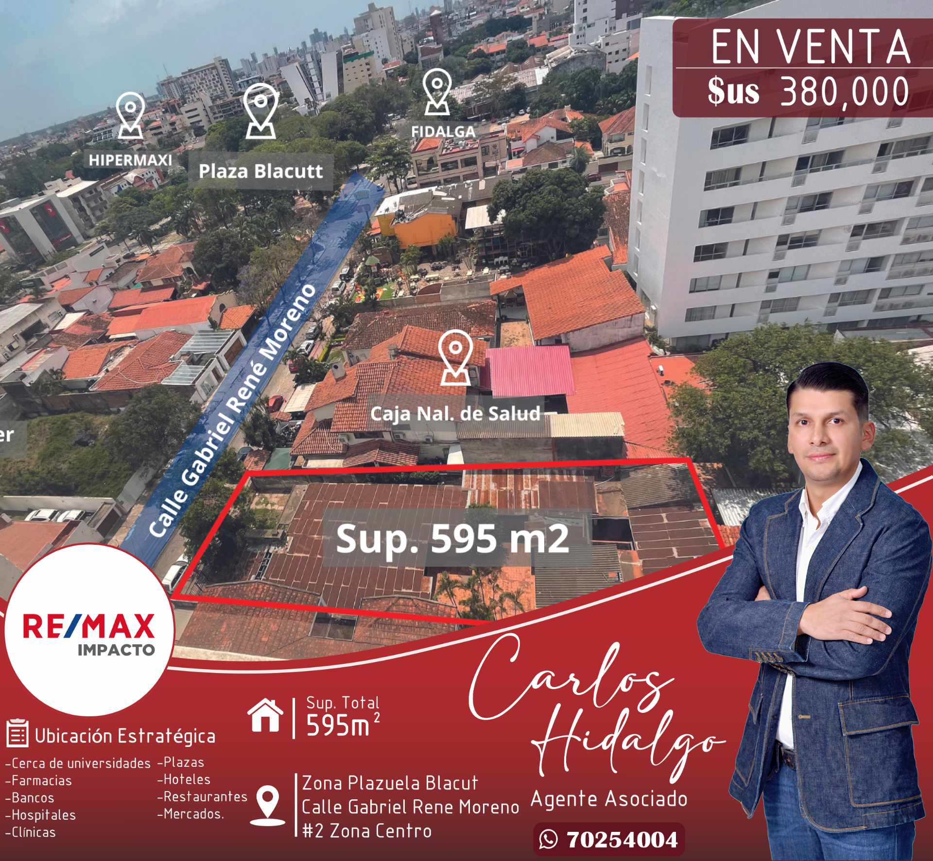 Terreno en VentaTerreno en Venta Zona Céntrica, Plaza Blacutt, con Ubicación Estratégica     Foto 1