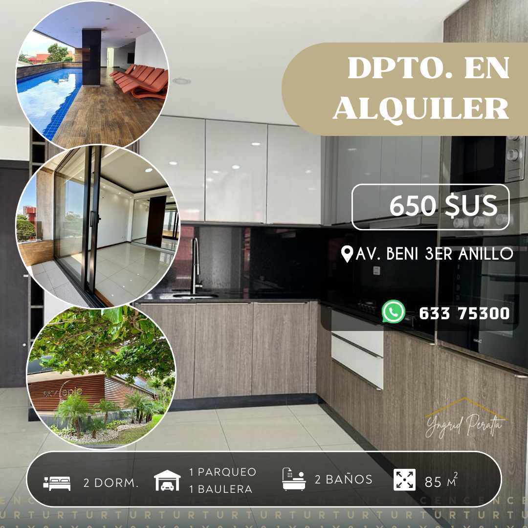 Departamento en AlquilerAv. Beni, 3er anillo Foto 1