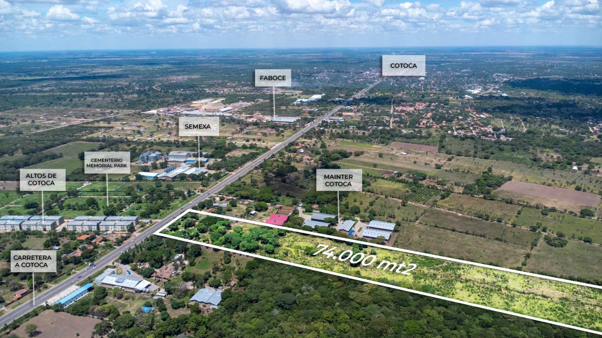 Terreno en VentaSobre la carretera Cotoca Km 12    Foto 2