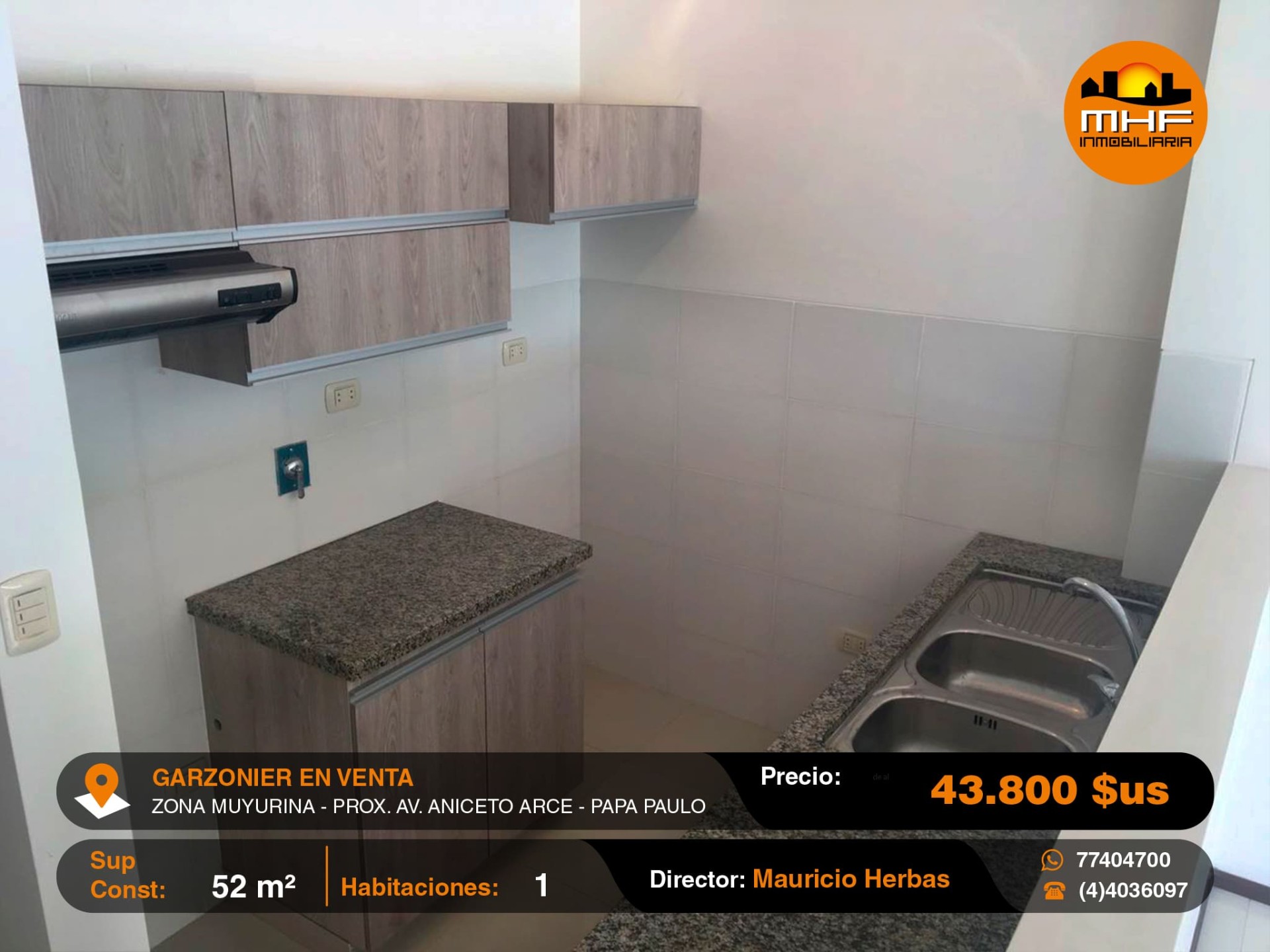 Departamento en Muyurina en Cochabamba 1 dormitorios 1 baños  Foto 6