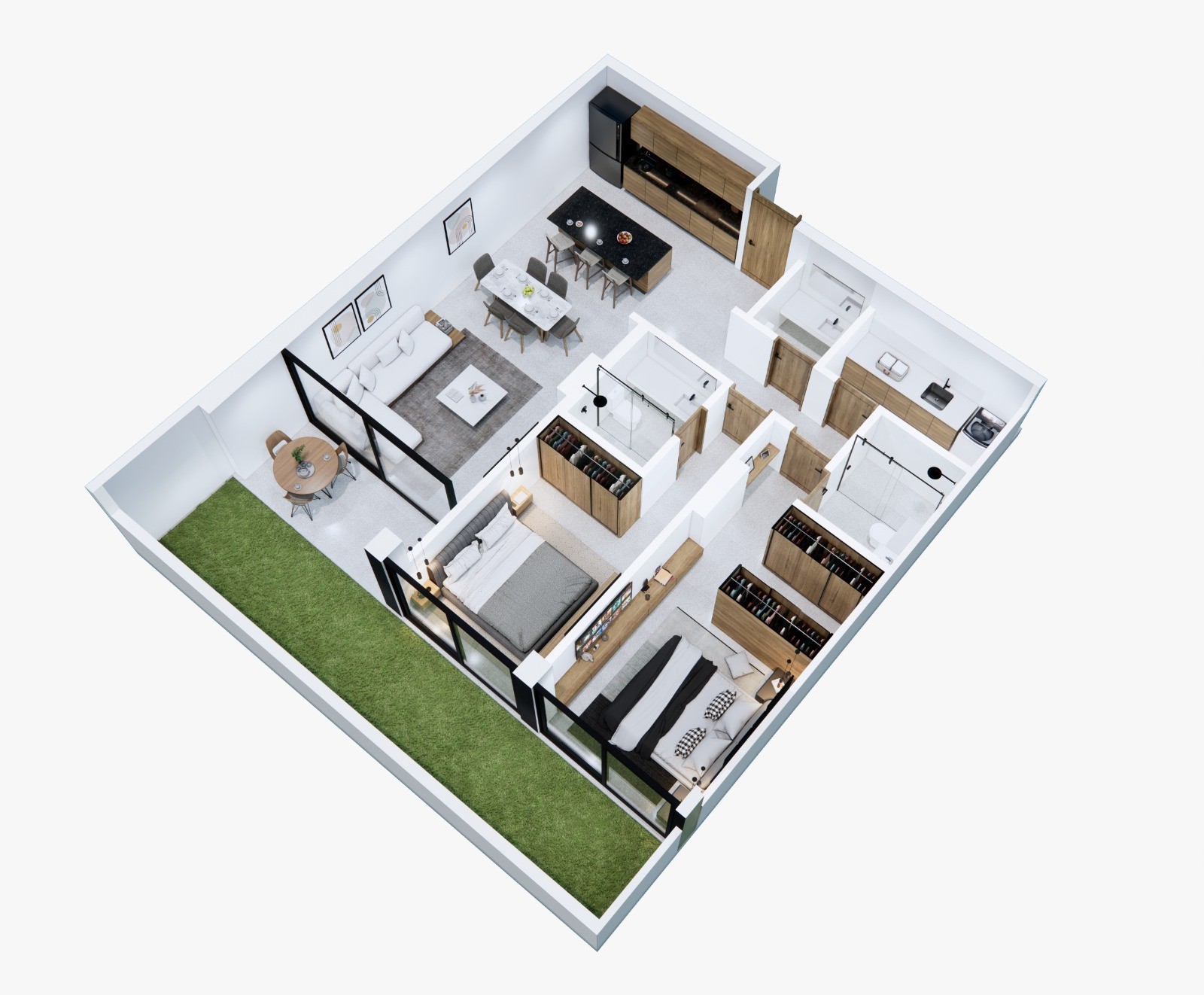 Departamento en VentaEdificio Solaz, 4to. Anillo - Av. Roca y Coronado 2 dormitorios 3 baños  Foto 2