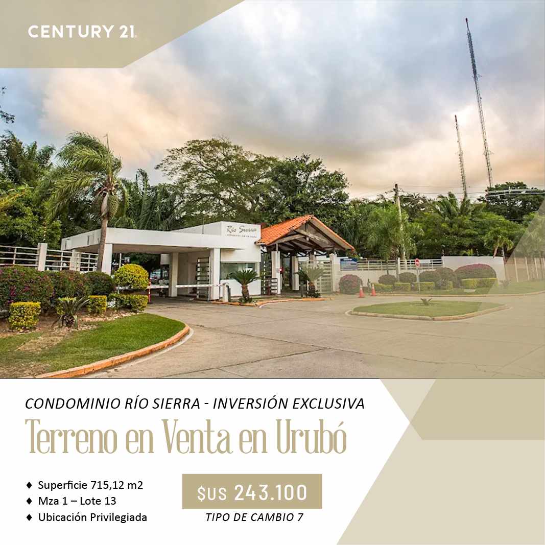 Terreno en VentaURUBO CONDOMINIO RIO SIERRA - TERRENO EN VENTA    Foto 1
