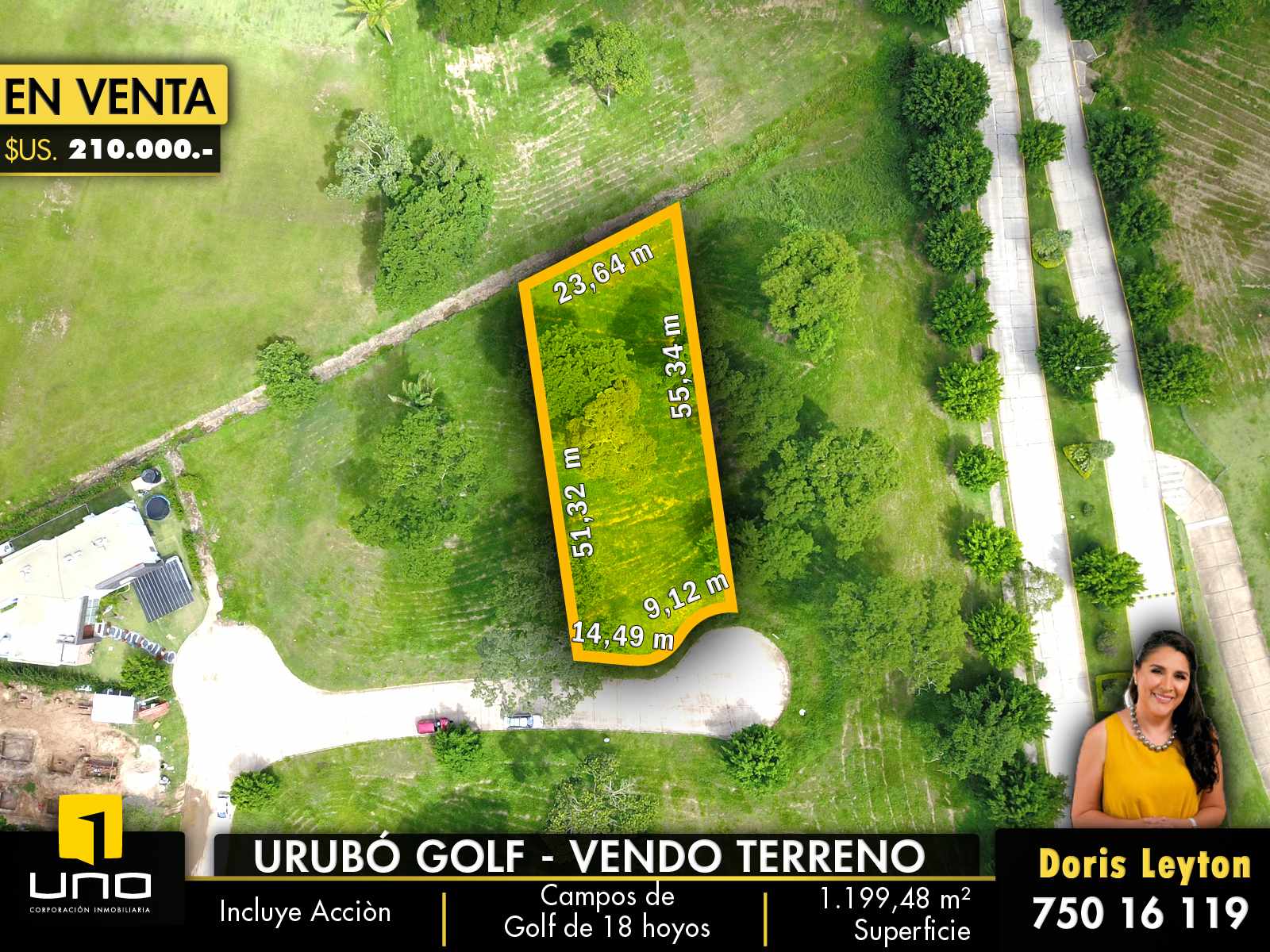 Terreno en VentaURUBO GOLF - VENDO TERRENO INCLUYE ACCION Foto 1