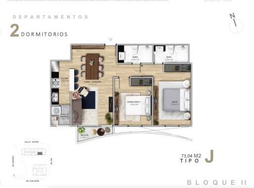 Departamento en VentaMacororo 13 14 Av. Los Cusis entre Av. Banzer y Av. Beni 2 dormitorios 2 baños 1 parqueos Foto 7