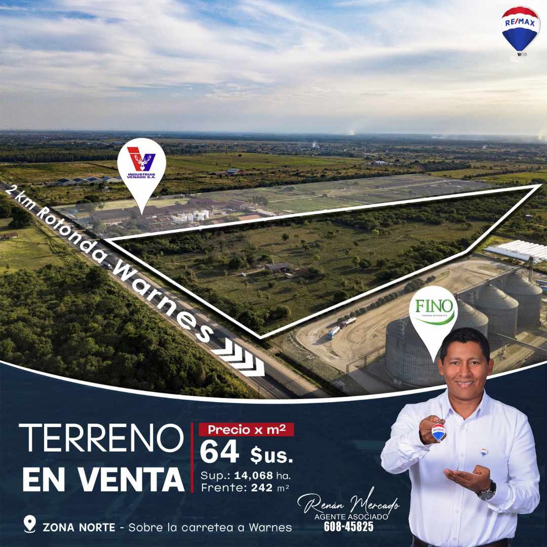 Terreno en VentaNorte, Sobre la Carretera a Warnes. Foto 1