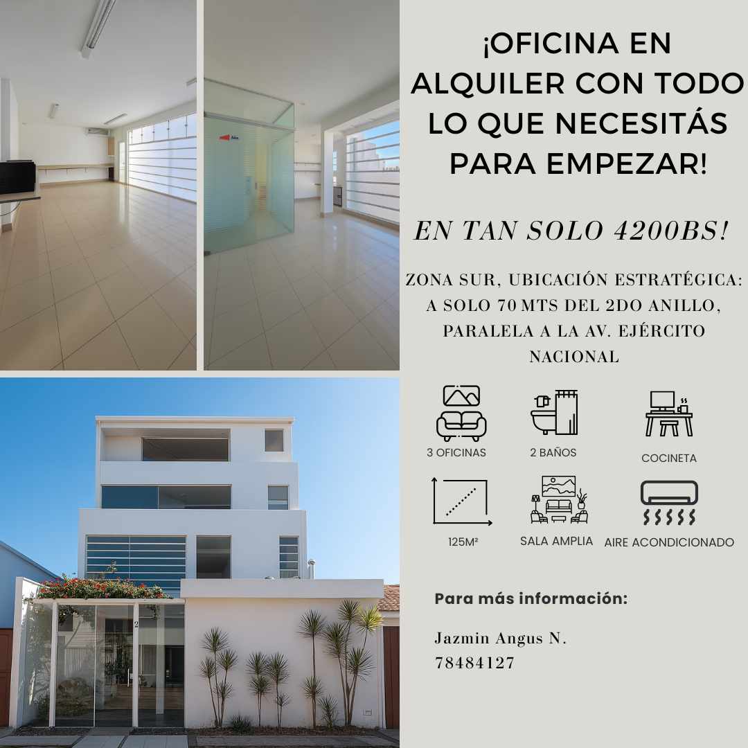 Oficina en AlquilerOFICINA EN ALQUILER – ZONA SUR  SANTA CRUZ DE LA SIERRA Foto 11